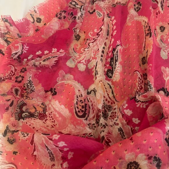 Chico's Red and Pink Ethnic Pattern Clutch with Scarf gift! - Picture 10 of 10